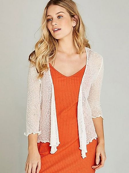 Apricot Cardigan Popcorn Shrug, (1-tlg) im semitransparenten Design günstig online kaufen
