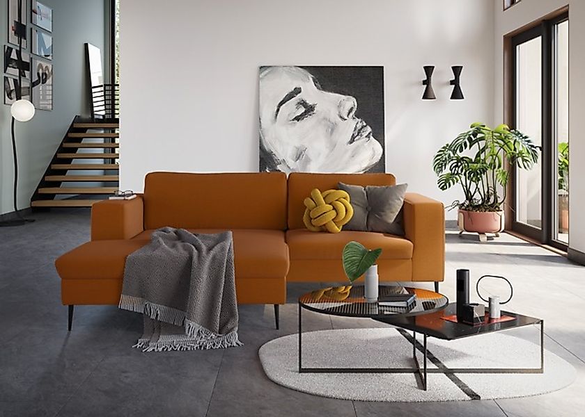 DOMO collection Ecksofa »Modica kompakt und elegant, Breite 244, L-Form« mo günstig online kaufen