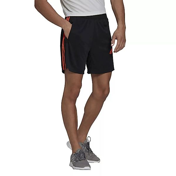 Adidas 3 Stripes Kurze Hosen L Black / True Orange günstig online kaufen