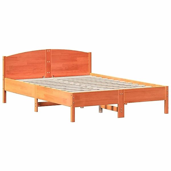 vidaXL Massivholzbett ohne Matratze Wachsbraun 160x200 Kiefernholz 3216196 günstig online kaufen