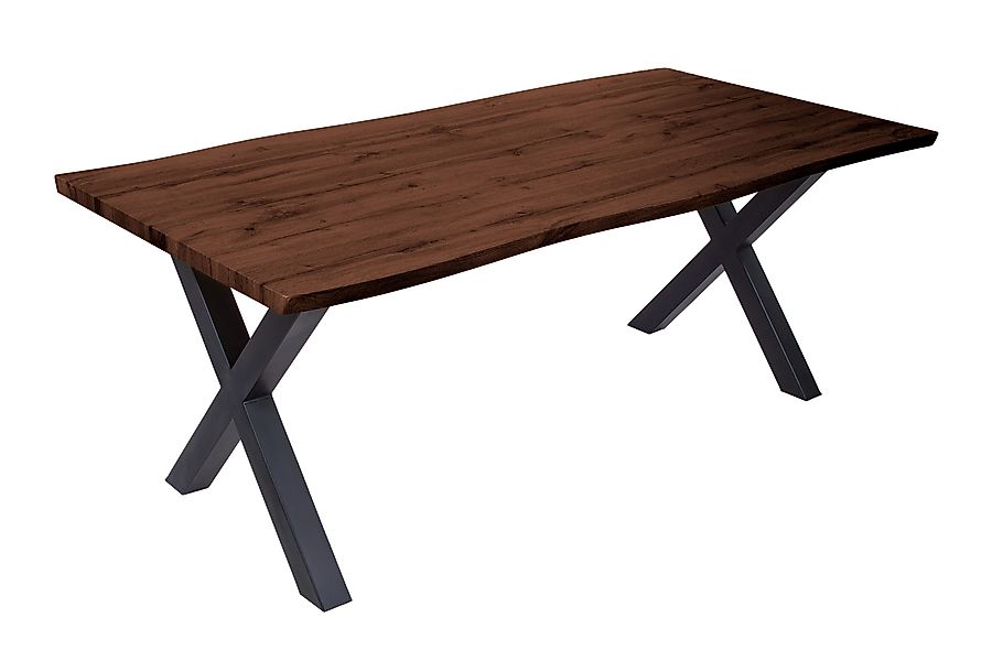 Loreno® Esstisch Josy, Nussbaumholz, Baumkante, MDF-Platte, günstig online kaufen