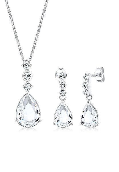 Elli Premium Schmuckset Set Tropfen Kristalle günstig online kaufen