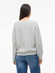 Vila Strickpullover VILASSIA O-NECK L/S CABEL günstig online kaufen