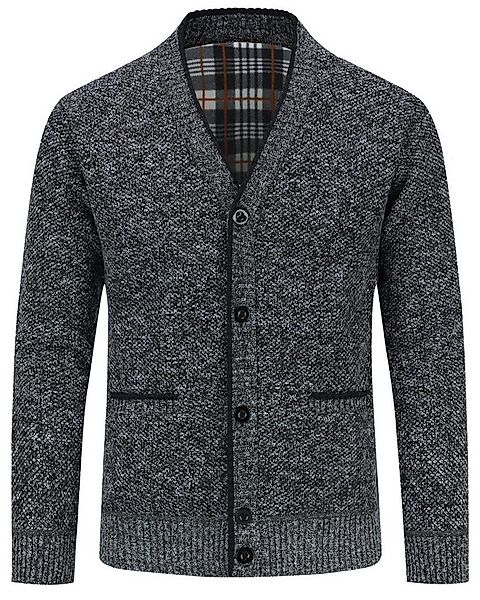 Allthemen Cardigan Herren Strickjacke mit V Ausschnitt Grobstrick Cardigan günstig online kaufen