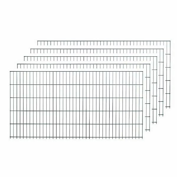 Einzelstabmattenzaun-Set Grün 10 Stück je 100 cm x 200 cm günstig online kaufen