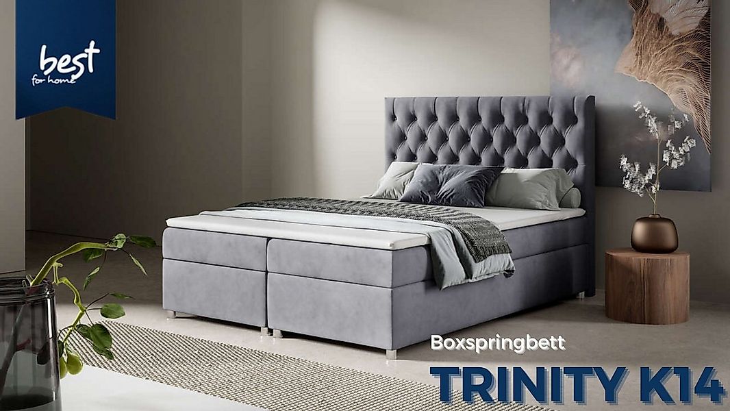 Best for Home Boxspringbett mit Bettkasten Doppelbett K14 Bonellmatratze, K günstig online kaufen