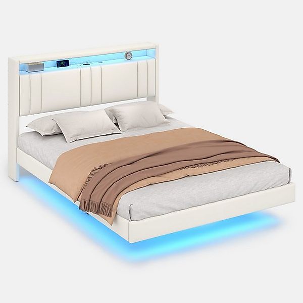 MSMASK Bettgestell Bett Bettgestell 140x200cm, Bettrahmen mit LED-Beleuchtu günstig online kaufen