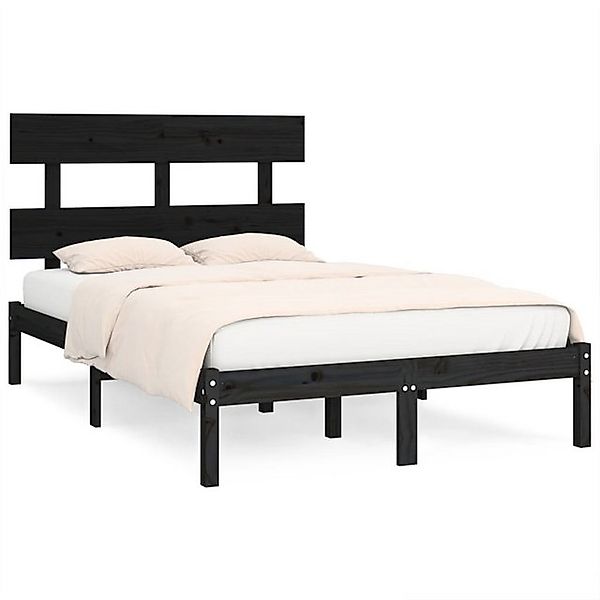 DOTMALL Bett Massivholzbett,Bettgestell Schwarz, 140x190 cm günstig online kaufen