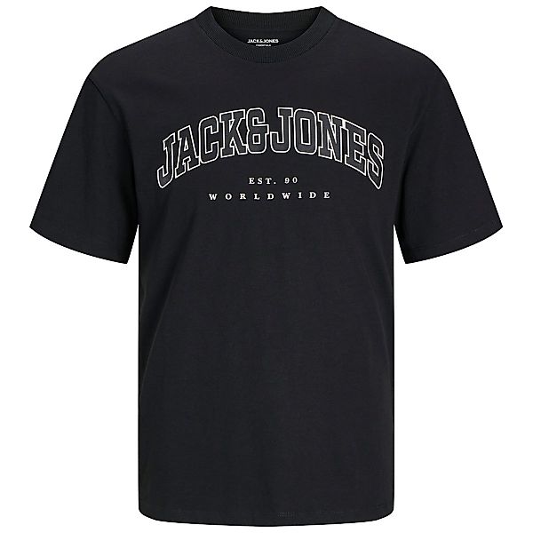 Jack&Jones T-Shirt mit Label-Print Farbe schwarz Größe: 4XL günstig online kaufen
