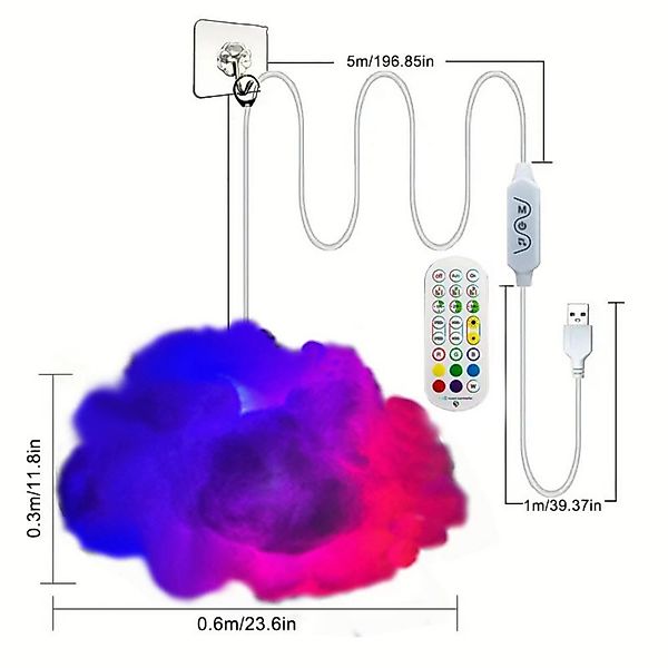 PRIISF Kugelleuchte Pendelleuchte Cloud Kronleuchter Wolke günstig online kaufen