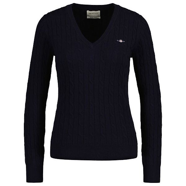 Gant Sweater Damen Cabel-Strickpullover - STRETCH COTTON CABLE günstig online kaufen