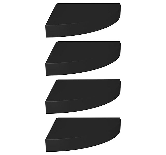 furnicato Wandregal Eck-Schweberegale 4 Stk. Schwarz 25x25x3,8 cm MDF, 4-tl günstig online kaufen