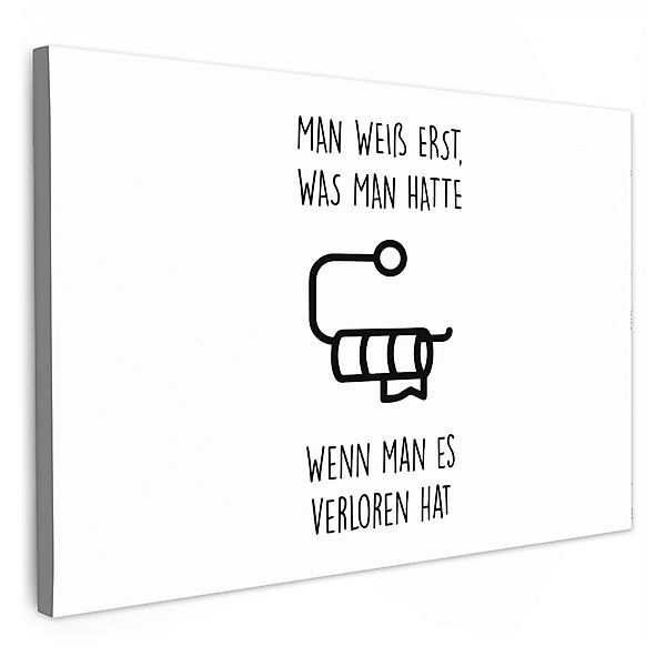 OneMillionCanvasses® Leinwandbild Zitat - Weiß - günstig online kaufen