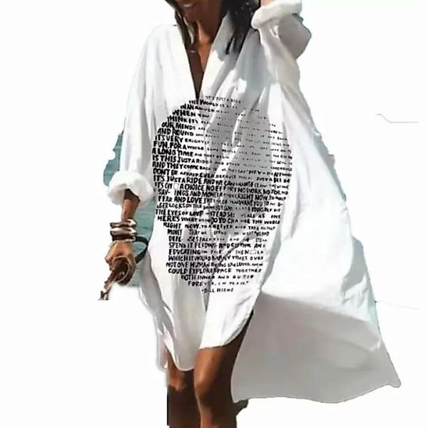 KIKI Cardigan Midi-Hemdkleid mit lockerem Revers günstig online kaufen
