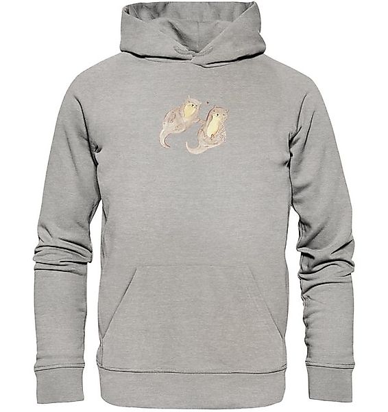 Mr. & Mrs. Panda Hoodie Otter Hände halten Größe XL - Heather Grey - Gesche günstig online kaufen
