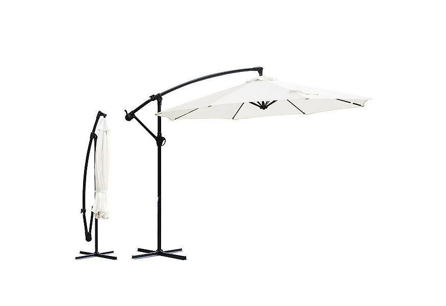 Sekey Sonnenschirm Ø300cm Gartenschirm mit ständer, mit Kurbel, UPF50+, LxB günstig online kaufen