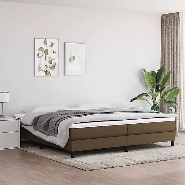 Vidaxl Boxspringbett Dunkelbraun 200x200 Cm Stoff günstig online kaufen