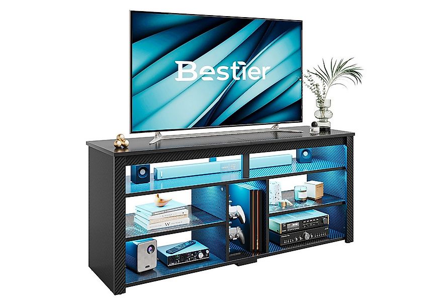 Bestier Lowboard TV-Schrank, Sideboard, Gaming TV Board mit LED-Beleuchtung günstig online kaufen