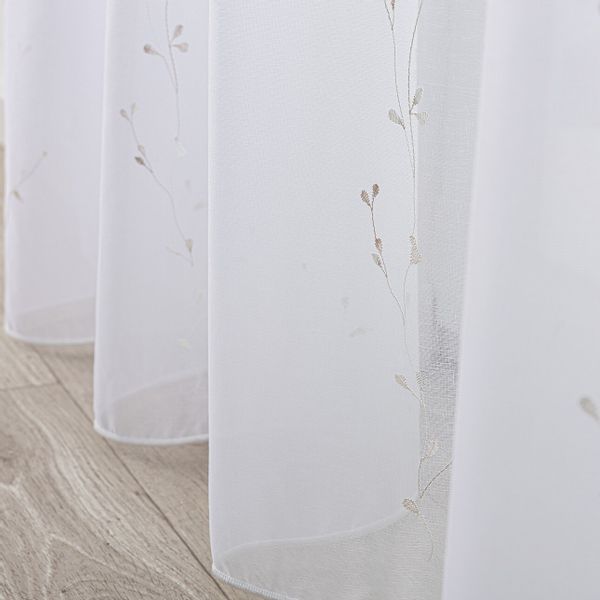 Gardine mit flämischen 2-er Falten, weiß, Voile (186-76) günstig online kaufen