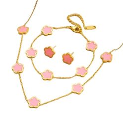 Lale Collection® Schmuckset Gold Kleeblatt Schmuck-Set günstig online kaufen