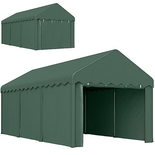 Outsunny Einzelcarport mit Rolltüren, Dach, abnehmbaren günstig online kaufen