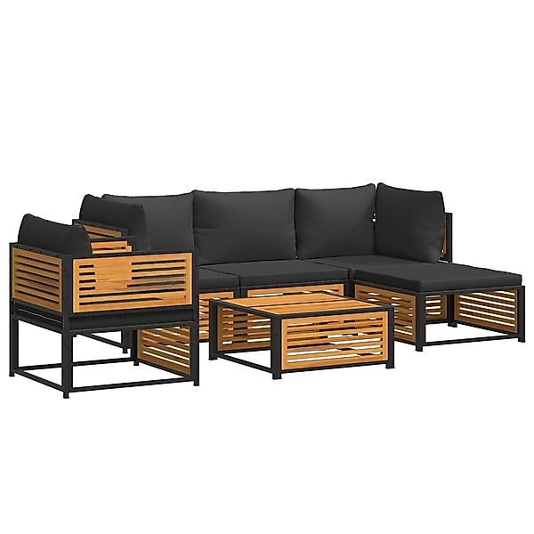 vidaXL Gartenlounge-Set 6-tlg. Garten-Sofagarnitur mit Kissen günstig online kaufen