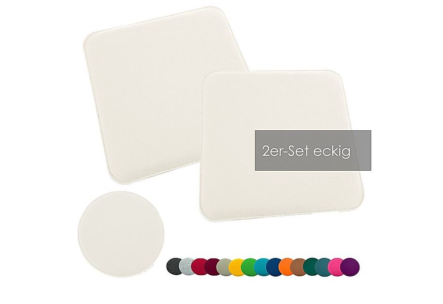 heimtexland Sitzkissen Filz Sitzauflage Stuhlkissen Bankkissen abwaschbar, günstig online kaufen