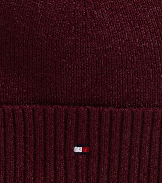 Tommy Hilfiger Knitted Mütze Bordeaux - günstig online kaufen