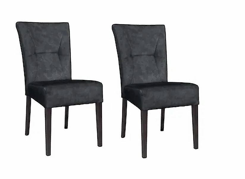 Home affaire 4-Fußstuhl »Henry«, (Set), 2 St., Samtvelours, Sitz und Rücken günstig online kaufen