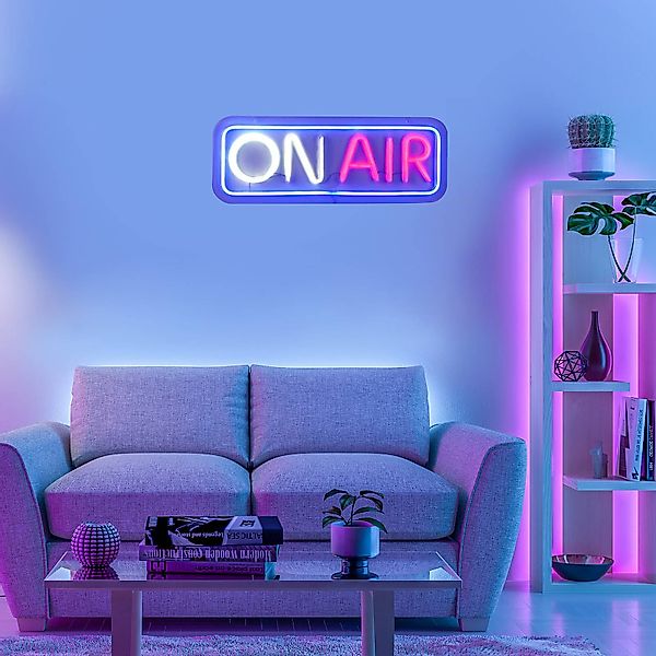 JUST LIGHT LED Wandleuchte »NEON-ONAIR«, 1 flammig, Leuchtmittel LED-Board günstig online kaufen