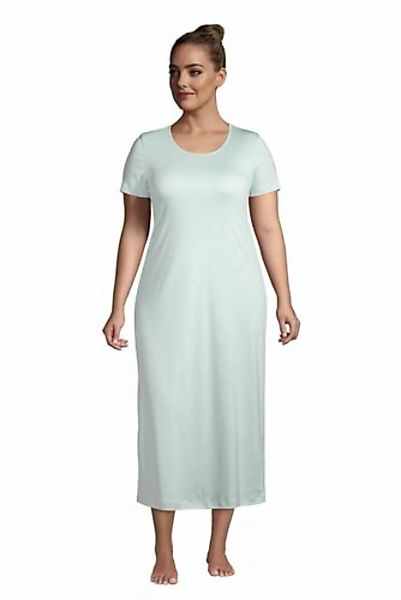 Wadenlanges Supima Kurzarm-Nachthemd in großen Größen, Damen, Größe: 48-50 günstig online kaufen