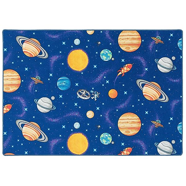 Snapstyle Kinderteppich Kinder Spiel Teppich Weltall, günstig online kaufen