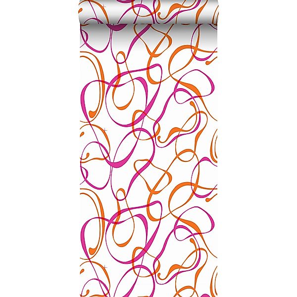 Sanders & Sanders Tapete Grafische Kreise Orange und Rosa 53 Cm X 1005 M günstig online kaufen