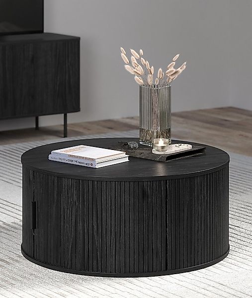trendteam Couchtisch Couchtisch Ronin, Esche Schwarz, rund (no-Set), Breite günstig online kaufen