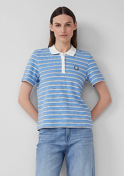 s.Oliver Kurzarmshirt Poloshirt aus Baumwollmix mit günstig online kaufen