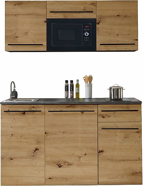 BASIC by Balculina Pantryküche "Jazz Singleküche" Breite 160 cm, wahlweise günstig online kaufen