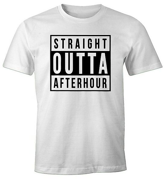 MoonWorks Print-Shirt Herren T-Shirt Spruch Straight outta Afterhour Fun-Sh günstig online kaufen