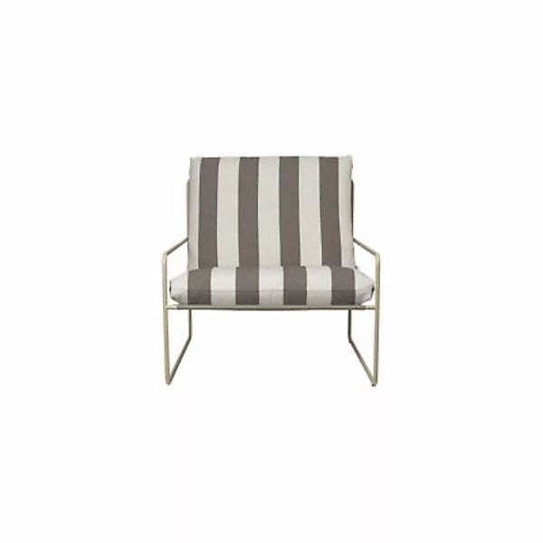 Gepolsterter Sessel Desert Stripe textil braun - Ferm Living - Braun günstig online kaufen
