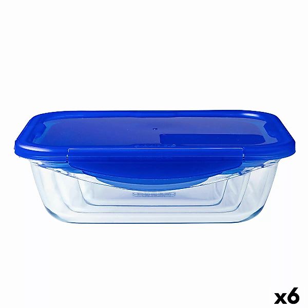 Lunchbox Hermetisch Pyrex Cook & Go 20,5 X 15,5 X 6 Cm Blau 800 Ml Glas (6 günstig online kaufen