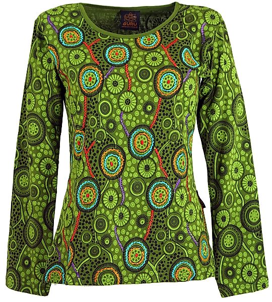 Guru-Shop Longsleeve Besticktes Langarmshirt Hippie chic günstig online kaufen