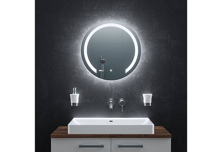 Bringer Badspiegel, Badezimmerspiegel Rund mit Anti-Beschlag und Speicherfu günstig online kaufen