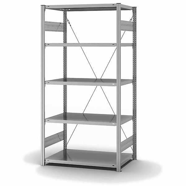 PROREGAL Edelstahlregal Stecksystem T-Profil HxBxT 200 x 100 x 60 cm 5 Eben günstig online kaufen