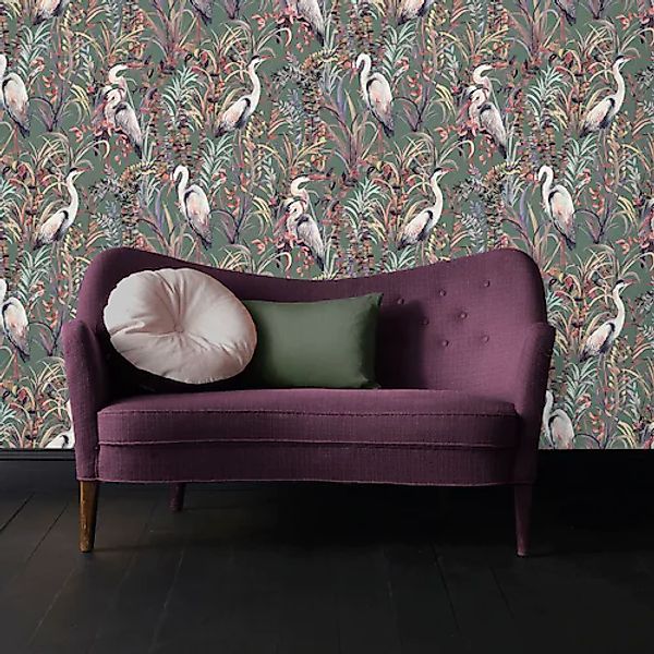 Sublime Vliestapete »Tropischer Reiher« neutral geprägt 10mx52cm (ca. 5m2) günstig online kaufen