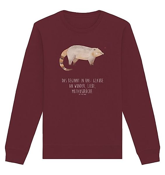 Mr. & Mrs. Panda Longpullover Nasenbär Größe M - Burgundy - Geschenk, Pullo günstig online kaufen