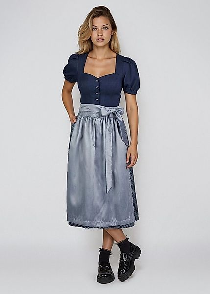 Spieth & Wensky Dirndl Hallein Herzchen-Ausschnitt, mit funkelnden Knöpfen günstig online kaufen