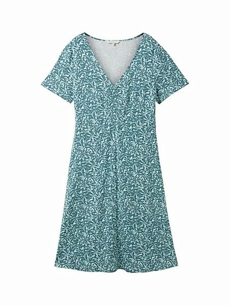 TOM TAILOR Sommerkleid easy jersey dress, green abstract leaf print günstig online kaufen