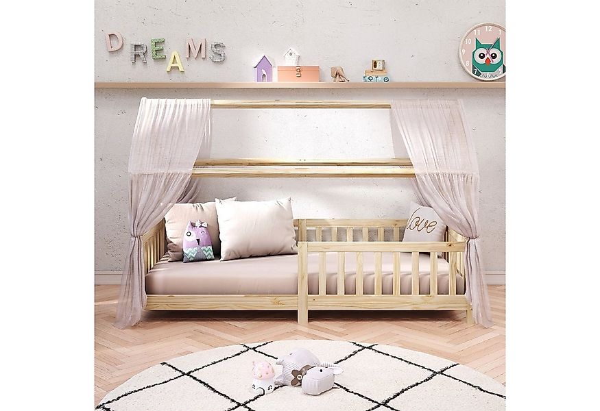 IDIMEX Kinderbett NINA, Hausbett Montessori Bett Kiefer 90 x 200 Tipibett m günstig online kaufen