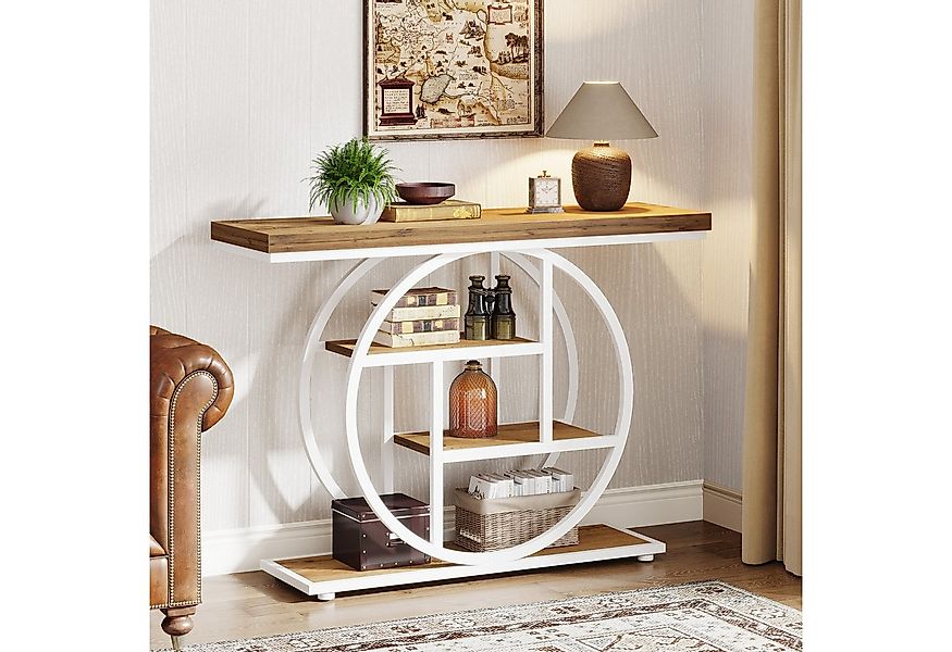 Tribesigns Konsolentisch industrieller Sofatisch mit 4 Ablageflächen für Wo günstig online kaufen