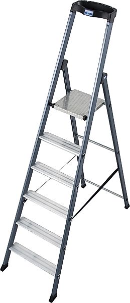 KRAUSE Stehleiter "SePro S" Alu eloxiert, 1x6 Stufen, Arbeitshöhe ca. 325 c günstig online kaufen