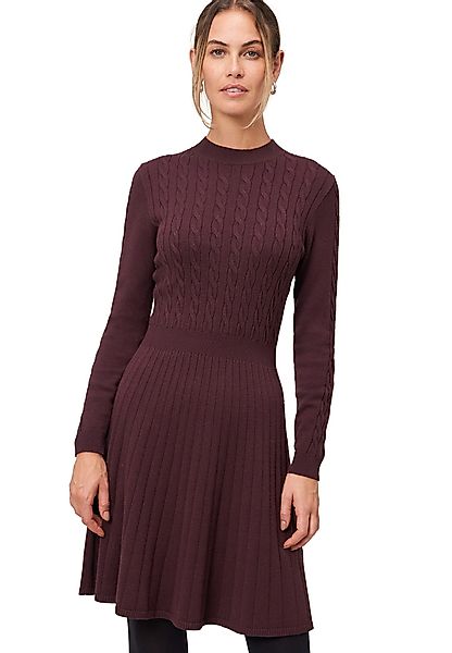 Zero Strickkleid Damen Strickkleid mit Zopfmuster günstig online kaufen